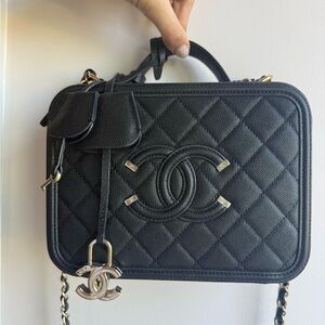 CHANEL Black Quilted Crossbody Bag